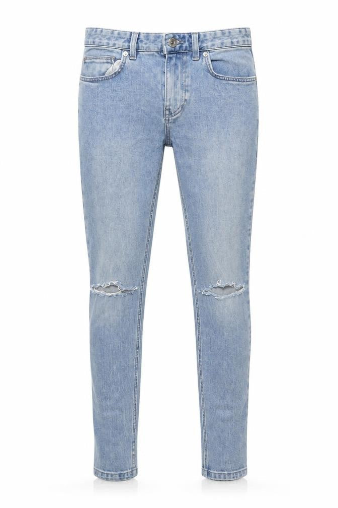 Next Mens Blue Cotton Skinny Jeans Size 28 in L31 in Regular Button
