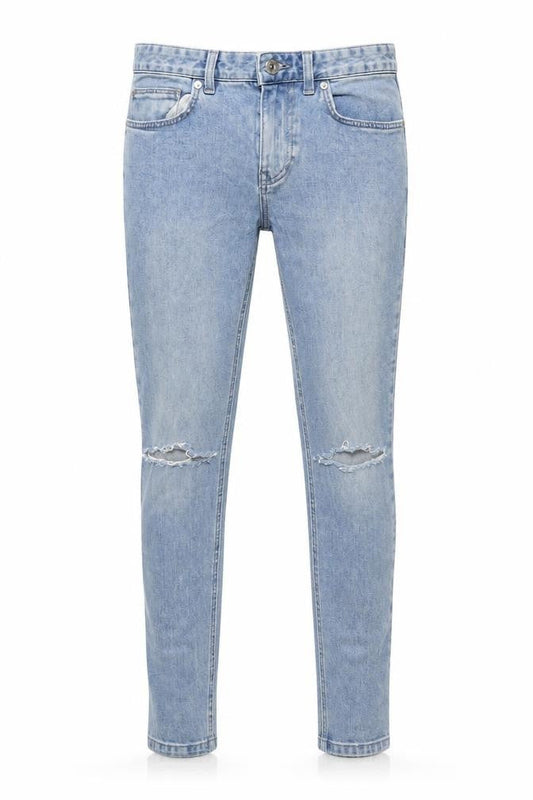 Next Mens Blue Cotton Skinny Jeans Size 28 in L31 in Regular Button