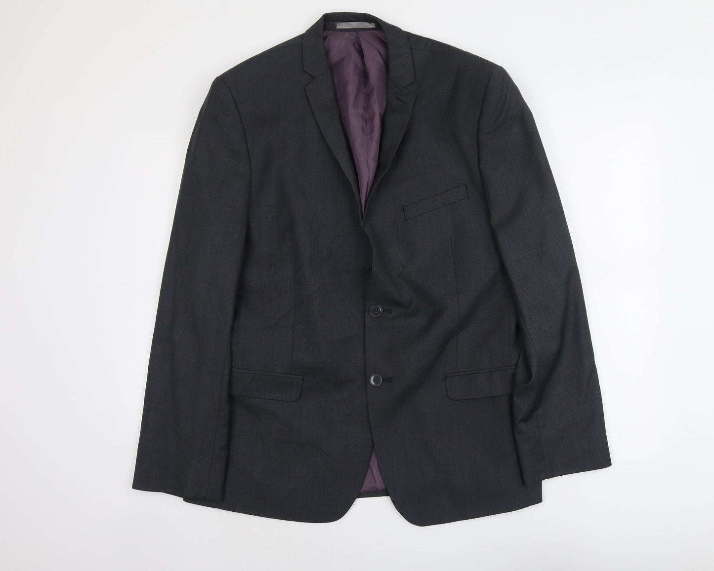 Red Herring Mens Grey Polyester Jacket Suit Jacket Size M Regular