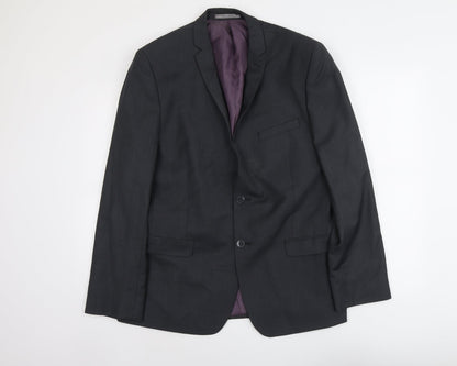 Red Herring Mens Grey Polyester Jacket Suit Jacket Size M Regular