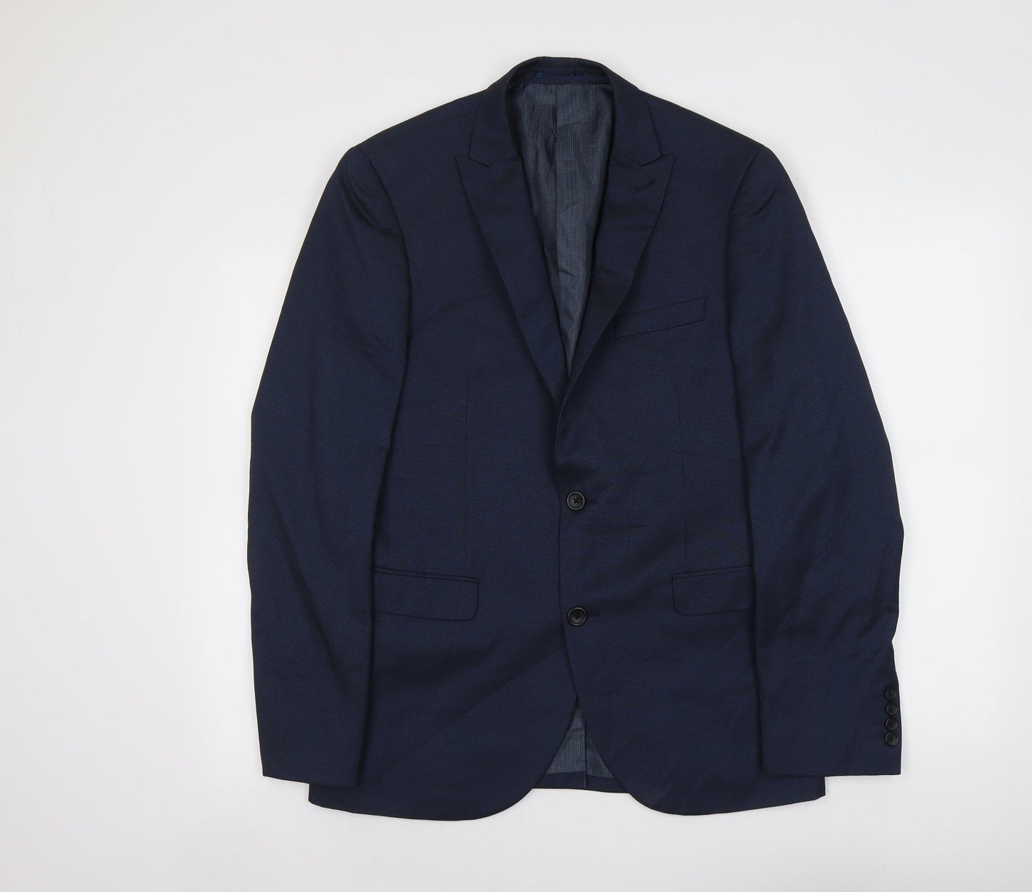 NEXT Mens Blue Polyester Jacket Suit Jacket Size M Regular