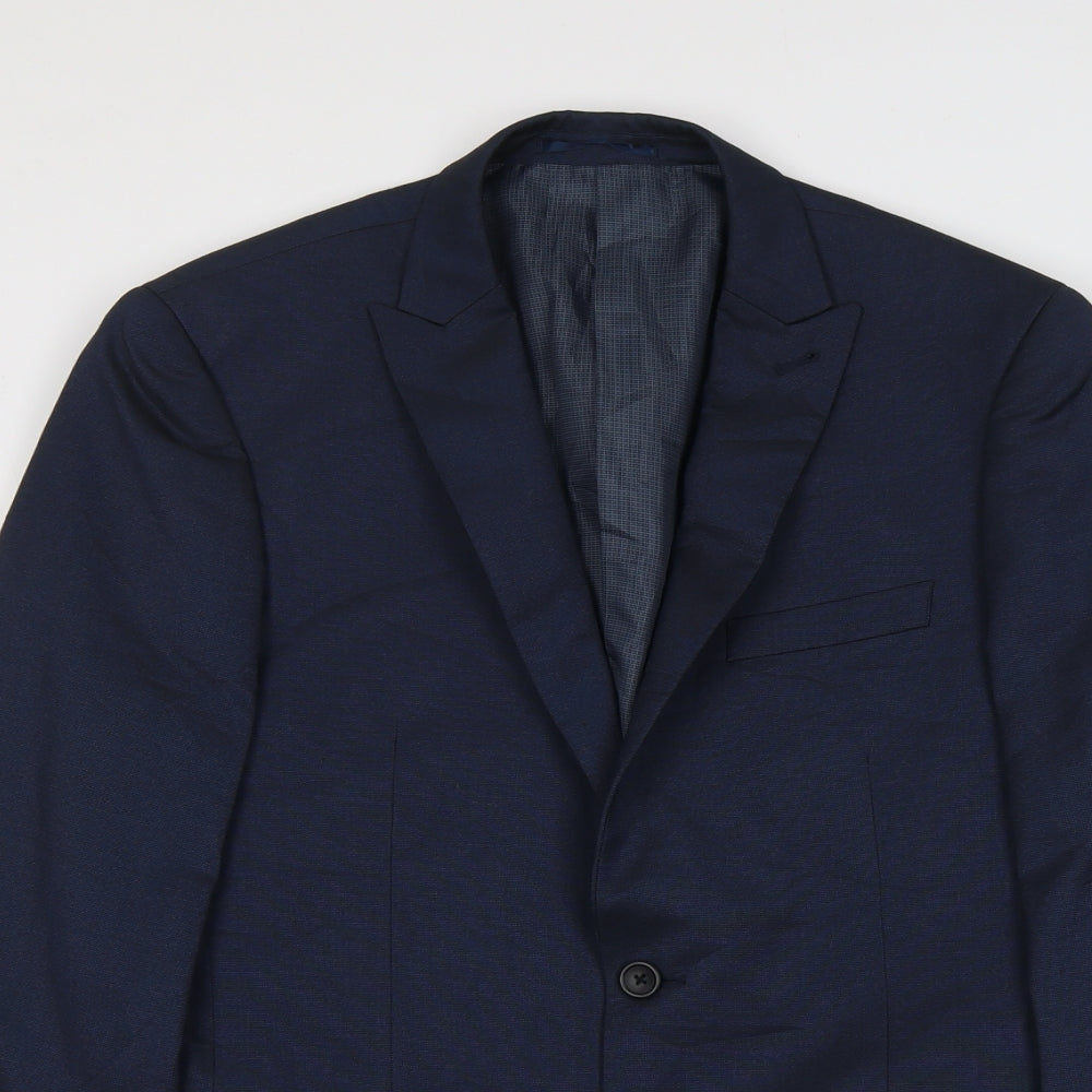 NEXT Mens Blue Polyester Jacket Suit Jacket Size M Regular