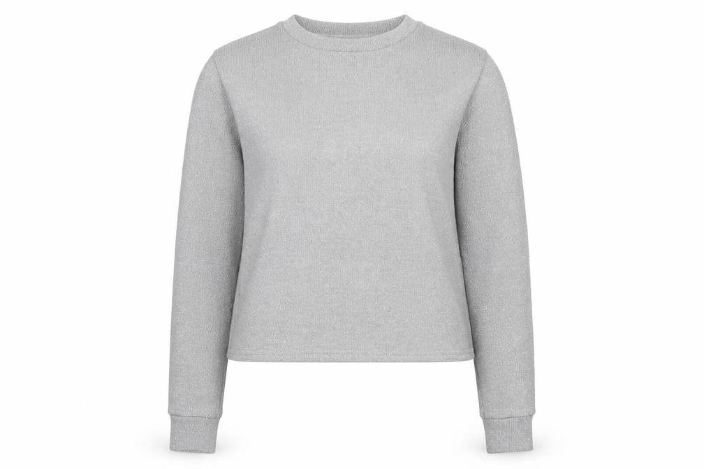 H&M Womens Grey Round Neck Polyester Pullover Jumper Size S