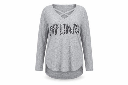 Select Womens Grey V-Neck Polyester Pullover Jumper Size 10 - Off Limits