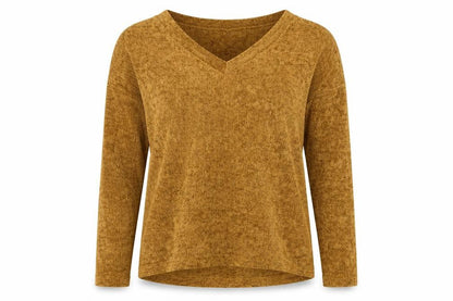 Capsule Womens Yellow Square Neck Polyester Pullover Jumper Size 12