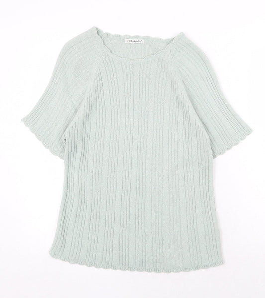 Berketex Womens Green Round Neck Acrylic Pullover Jumper Size 14