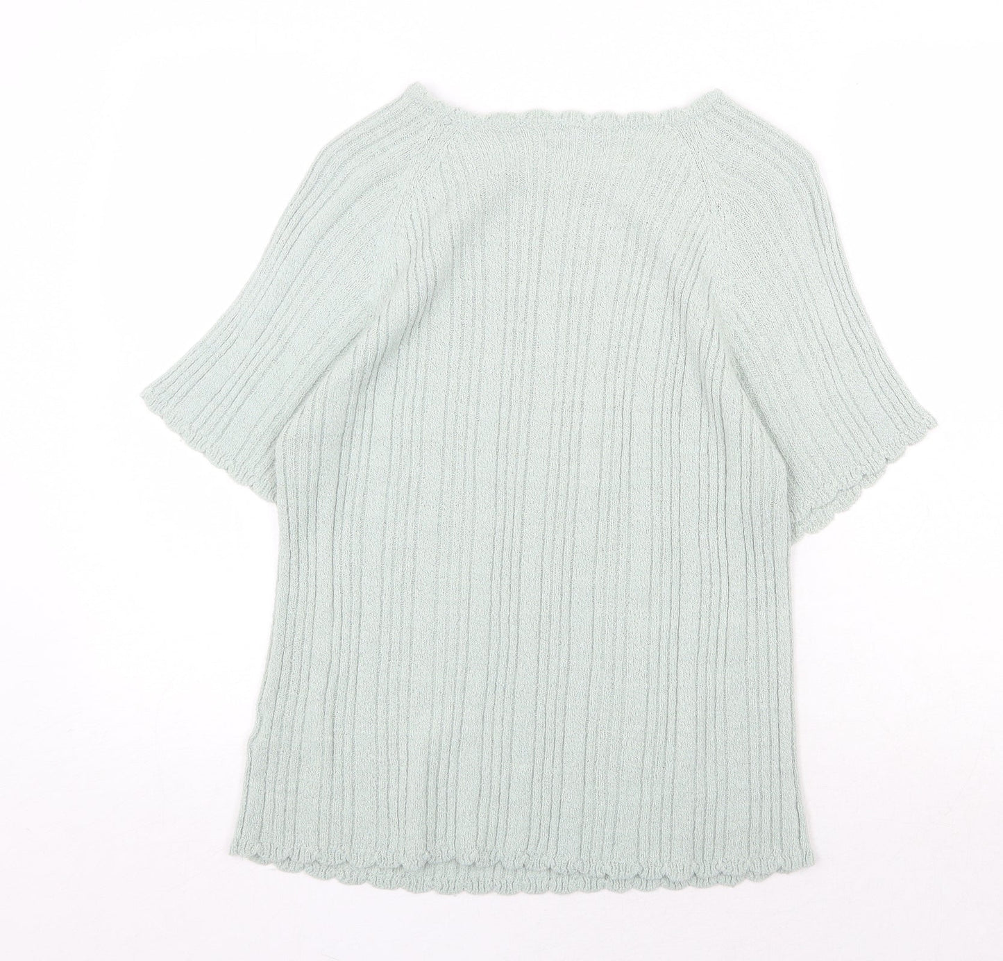 Berketex Womens Green Round Neck Acrylic Pullover Jumper Size 14
