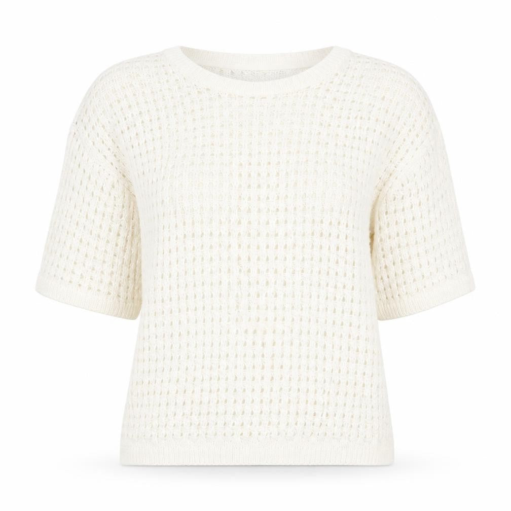 River Island Womens White Scoop Neck Acrylic Pullover Jumper Size 10