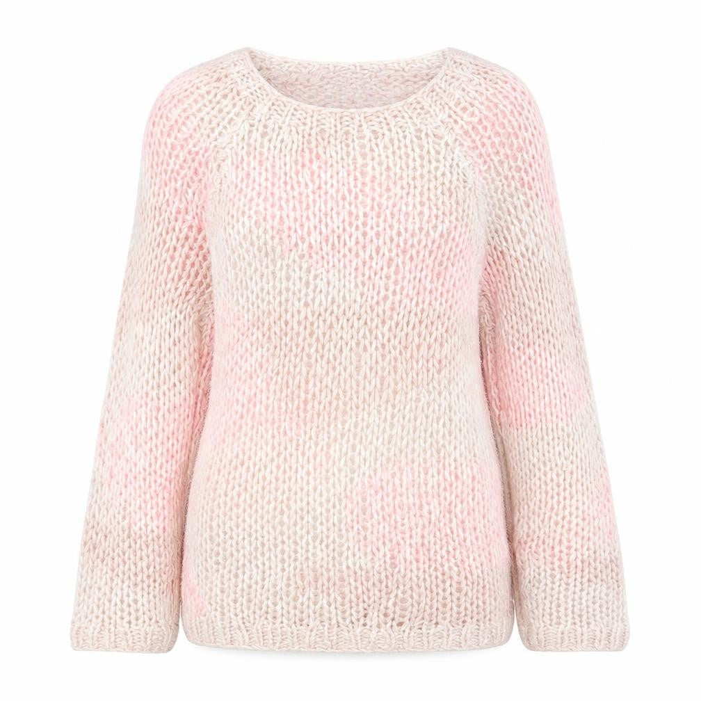 Topshop Womens Pink Round Neck Acrylic Pullover Jumper Size 8