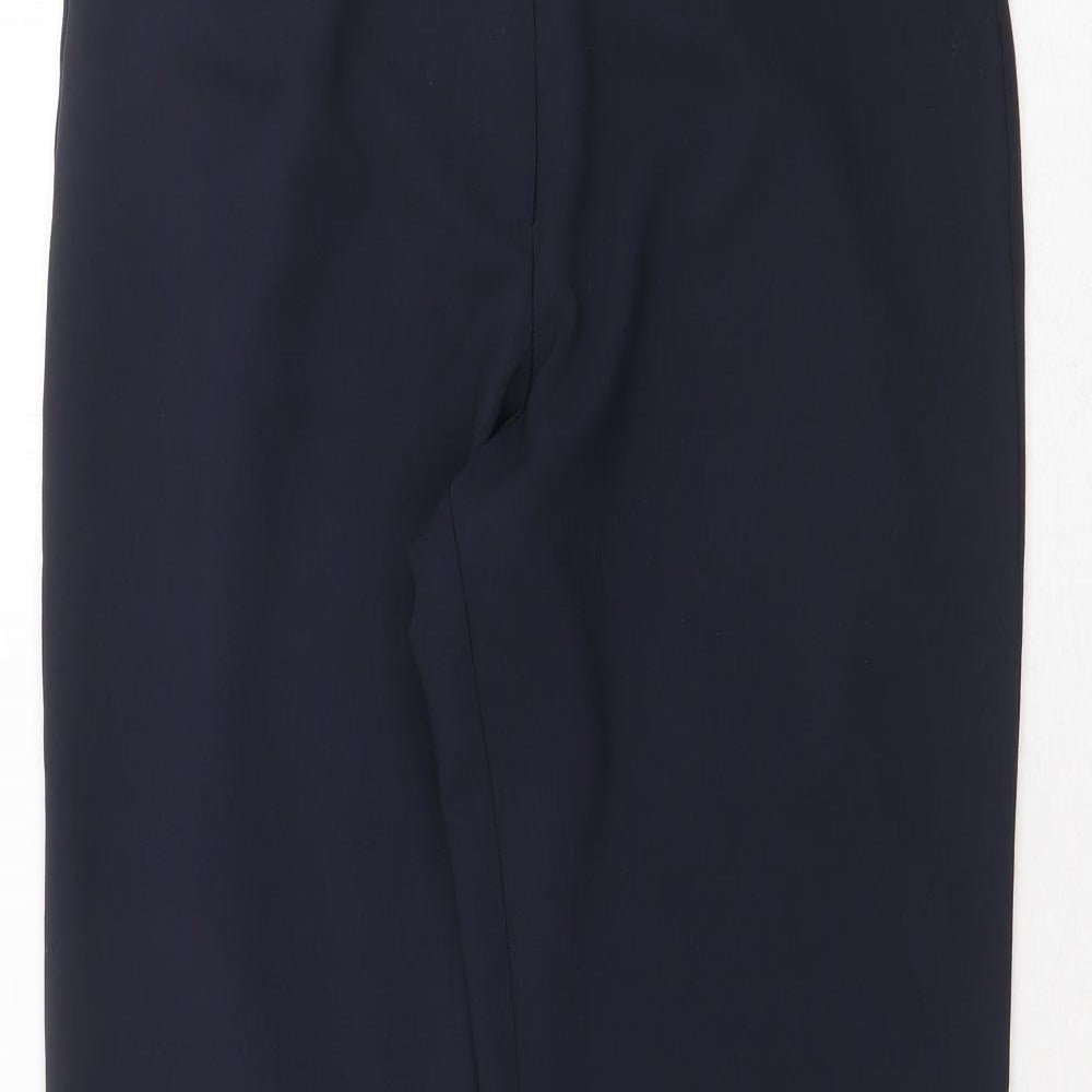 Dorothy Perkins Womens Blue Polyester Dress Pants Trousers Size 12 Regular Zip