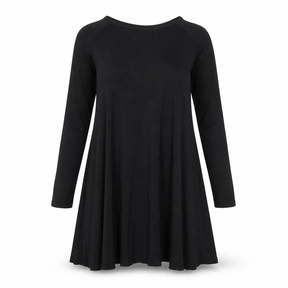 Missguided Womens Black Viscose Trapeze & Swing Size 8 Round Neck Pullover