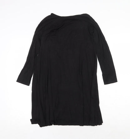 Preloved Missguided Womens Black Viscose Trapeze & Swing Size 8 Round Neck Pullover - Back
