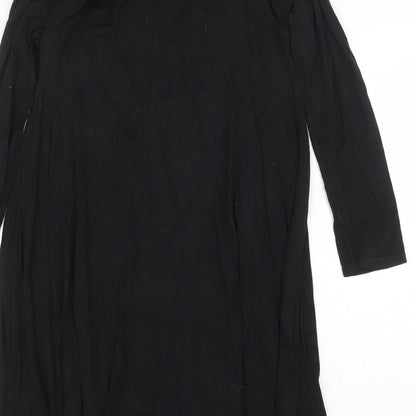 Preloved Missguided Womens Black Viscose Trapeze & Swing Size 8 Round Neck Pullover - Label