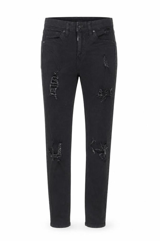 Topshop Womens Black Cotton Skinny Jeans Size 26 in Regular Zip