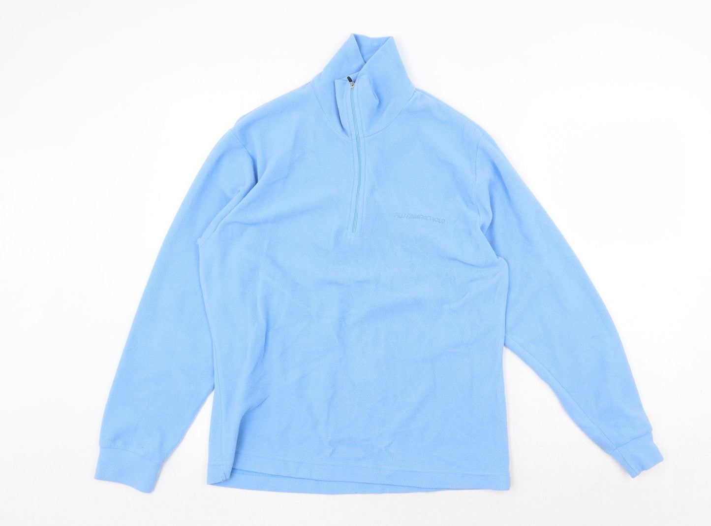 Flli Campagnolo Womens Blue Polyester Pullover Sweatshirt Size M Zip