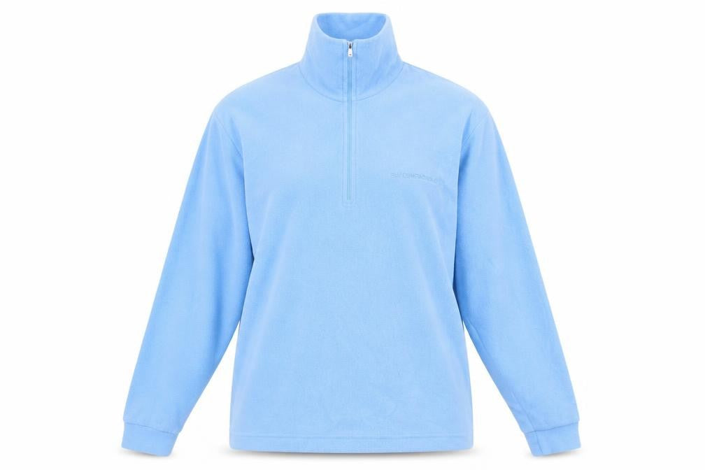 Flli Campagnolo Womens Blue Polyester Pullover Sweatshirt Size M Zip