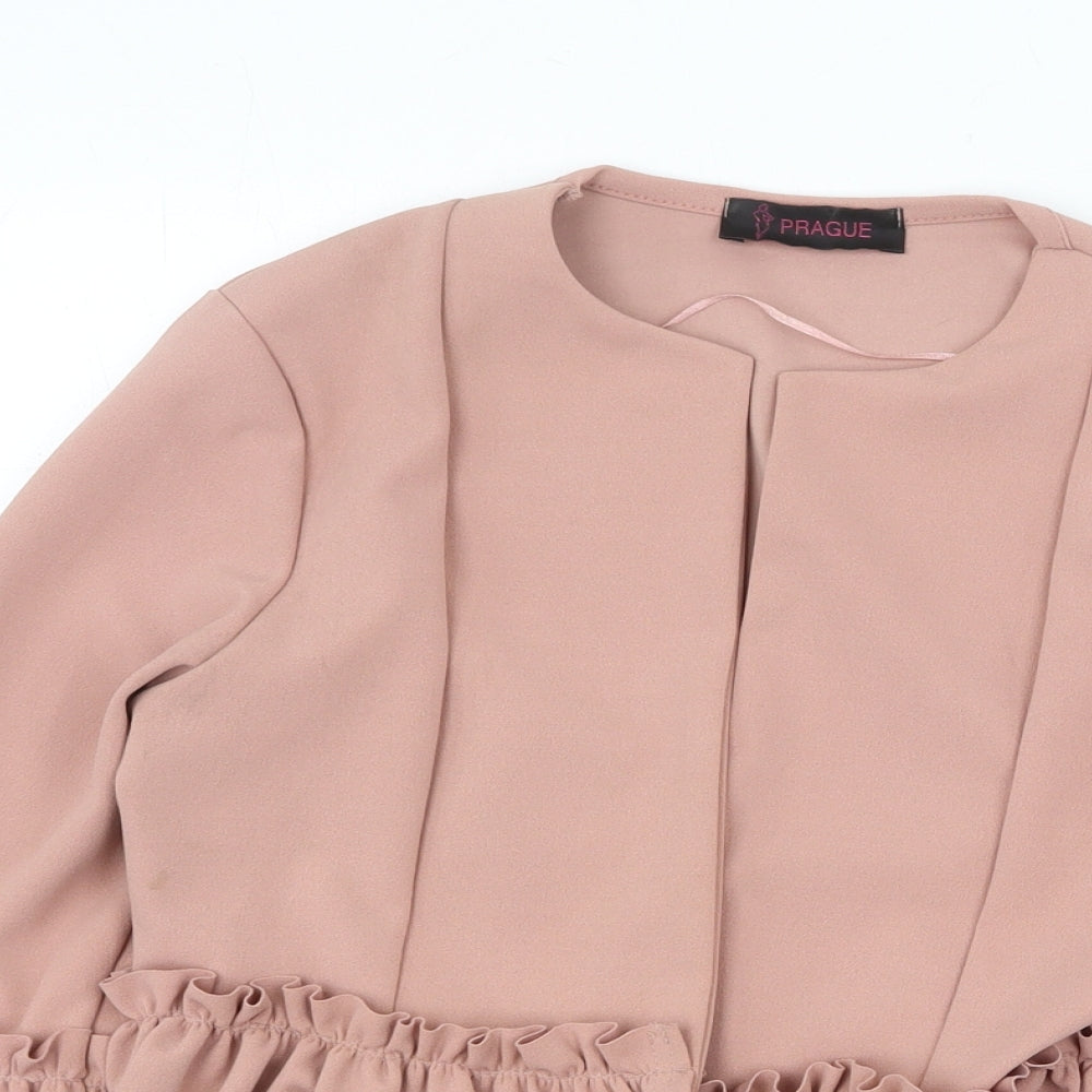 Prague Womens Pink Jacket Blazer Size 12