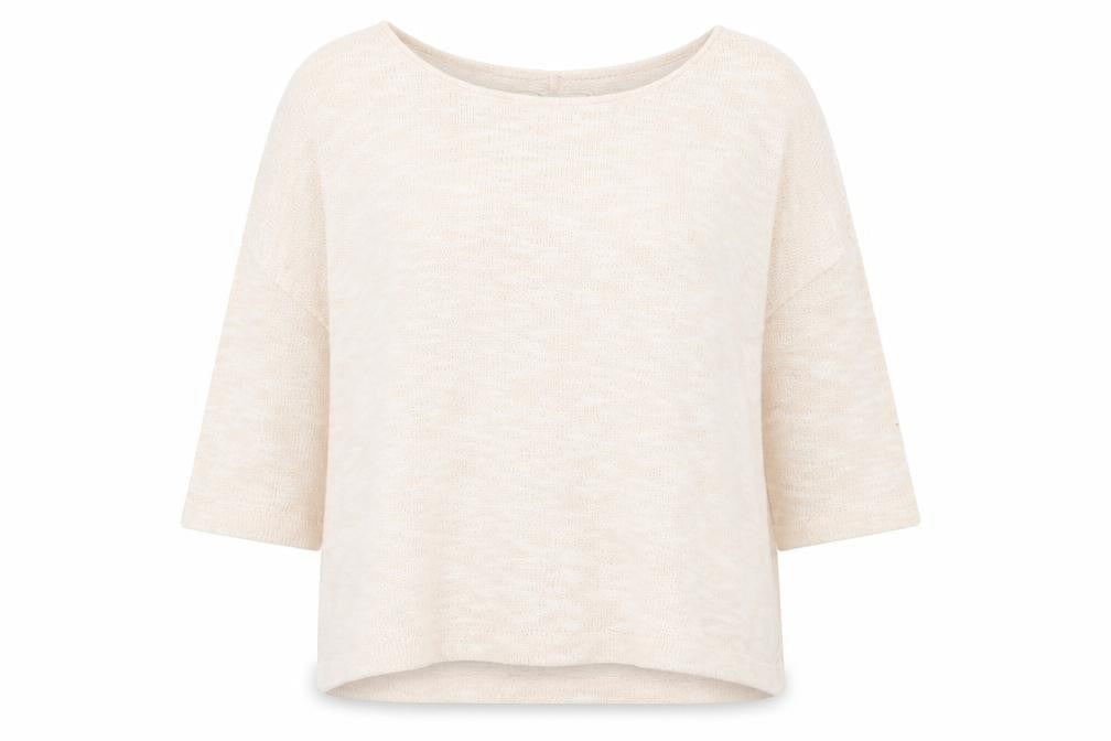 New Look Womens Beige Round Neck Cotton Pullover Jumper Size 8