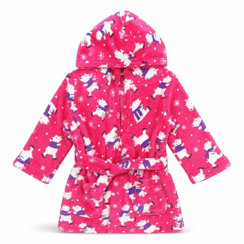 Blue Zoo Girls Pink Geometric Polyester Kimono Gown Size 12-18 Months Tie - Polar Bear