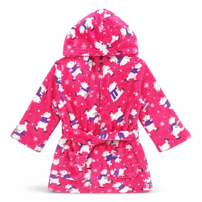 Blue Zoo Girls Pink Geometric Polyester Kimono Gown Size 12-18 Months Tie - Polar Bear