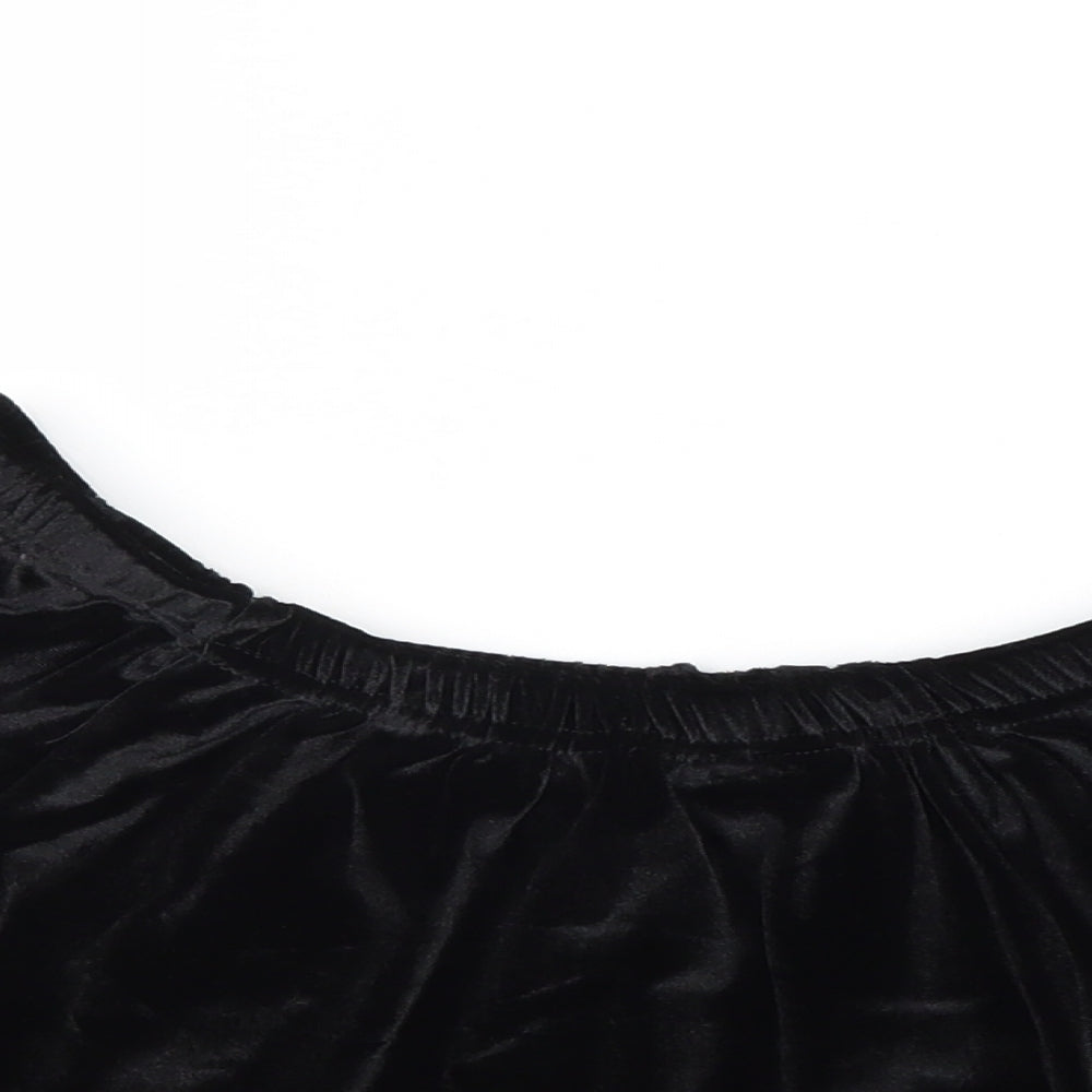 Missguided Womens Black Polyester Cropped Tank Size 6 Round Neck