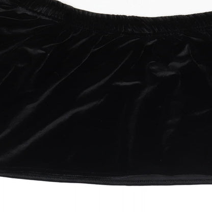 Missguided Womens Black Polyester Cropped Tank Size 6 Round Neck