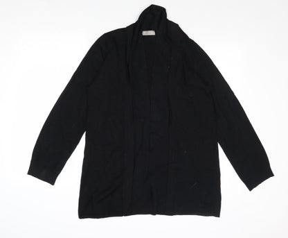 Evolution Womens Black V-Neck Viscose Cardigan Jumper Size L