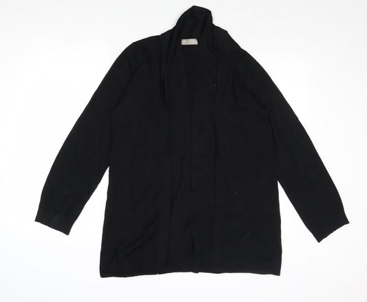 Evolution Womens Black V-Neck Viscose Cardigan Jumper Size L