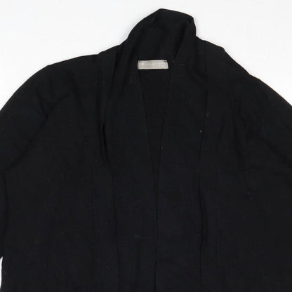 Evolution Womens Black V-Neck Viscose Cardigan Jumper Size L