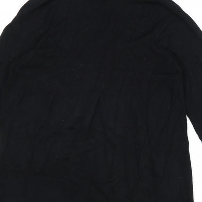 Evolution Womens Black V-Neck Viscose Cardigan Jumper Size L