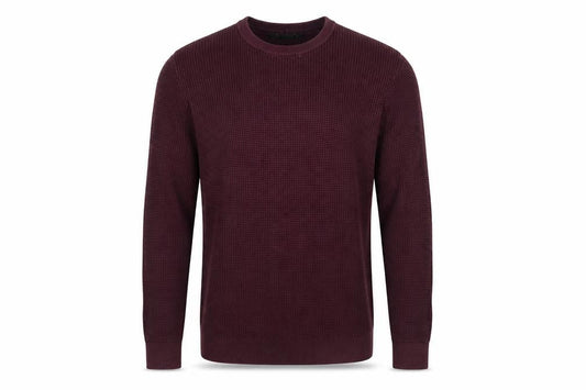 Label Lab Mens Purple Round Neck Cotton Pullover Jumper Size M Long Sleeve