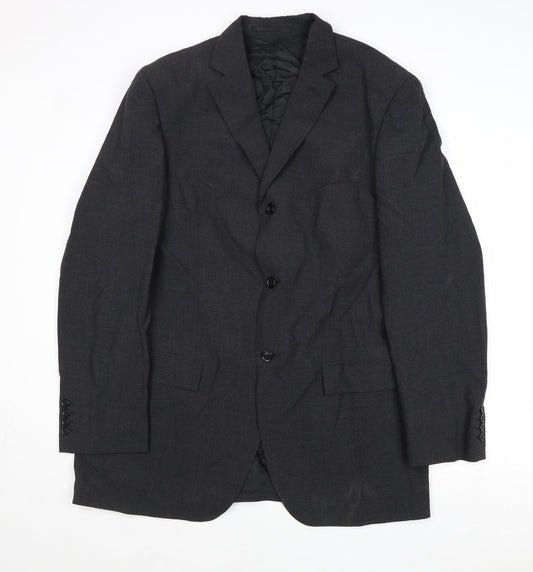 Coleman & Watson Mens Grey Polyester Jacket Suit Jacket Size 44 Regular