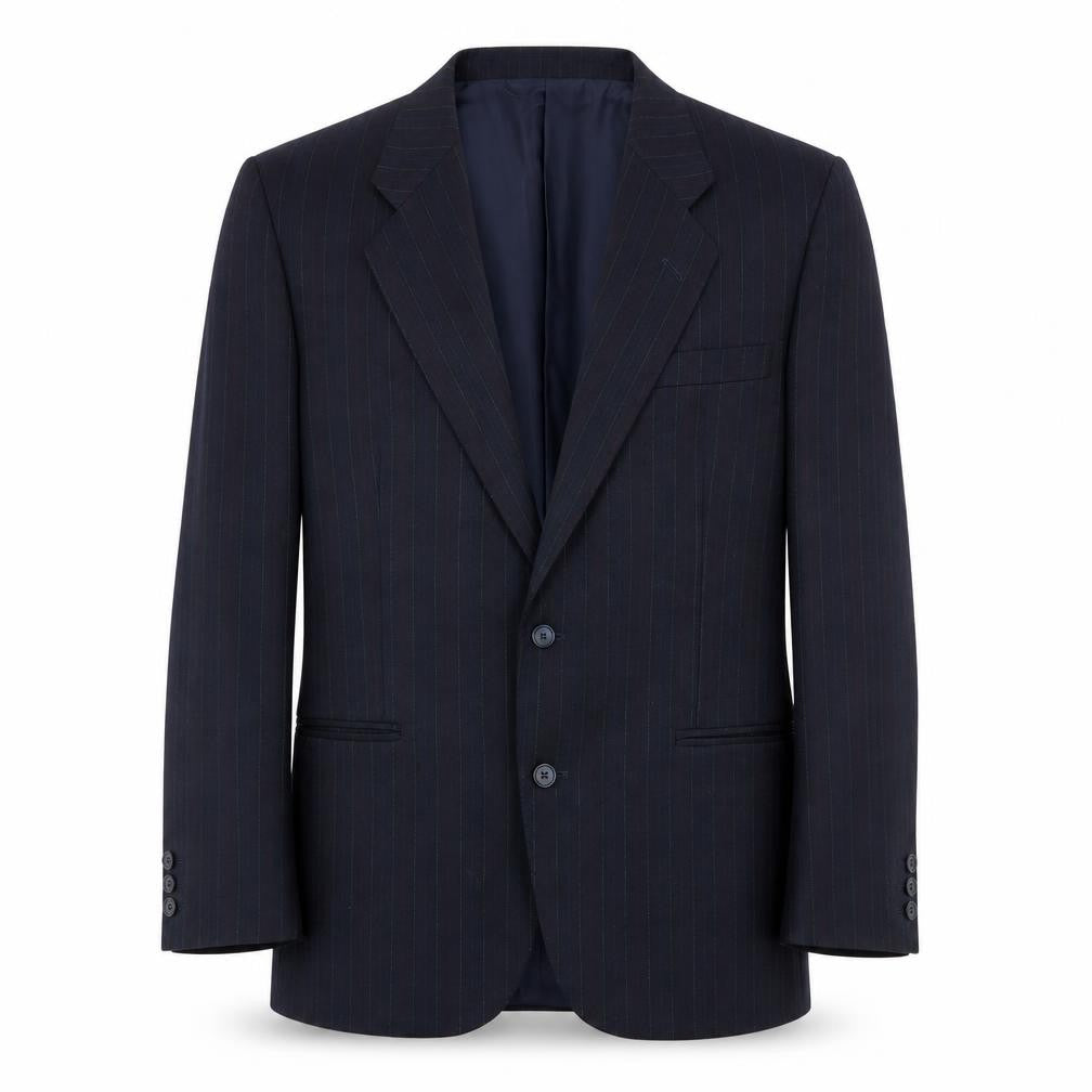 Chatsworth Mens Blue Striped Wool Jacket Suit Jacket Size 42 Regular