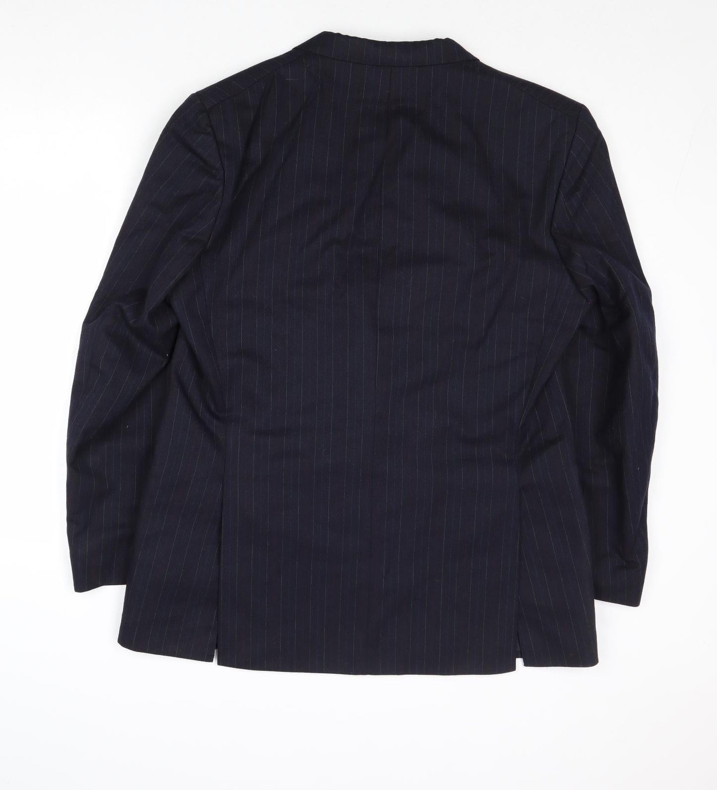 Chatsworth Mens Blue Striped Wool Jacket Suit Jacket Size 42 Regular