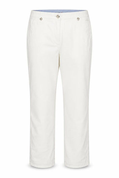 Per Una Womens White Cotton Trousers Size 36 in Regular Zip