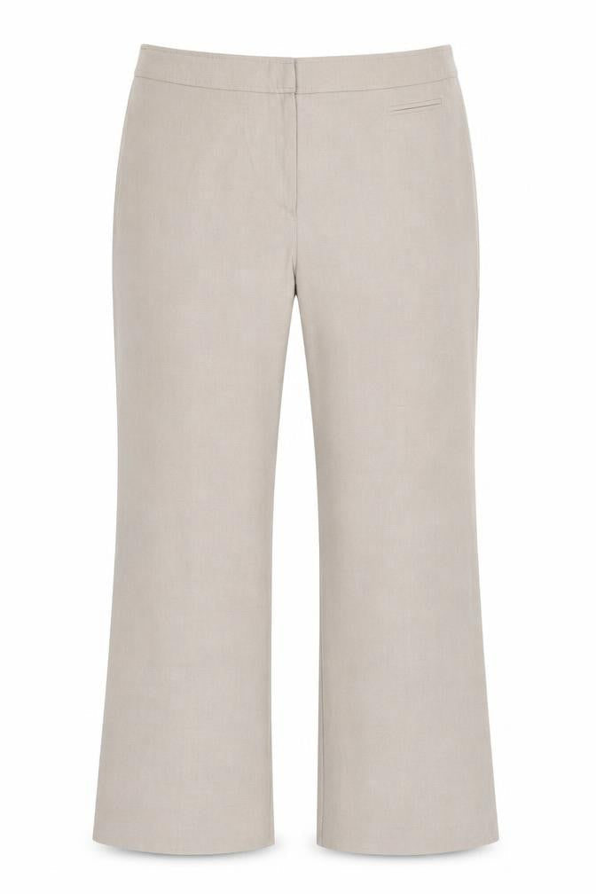 BHS Womens Beige Polyester Dress Pants Trousers Size 14 Regular Zip