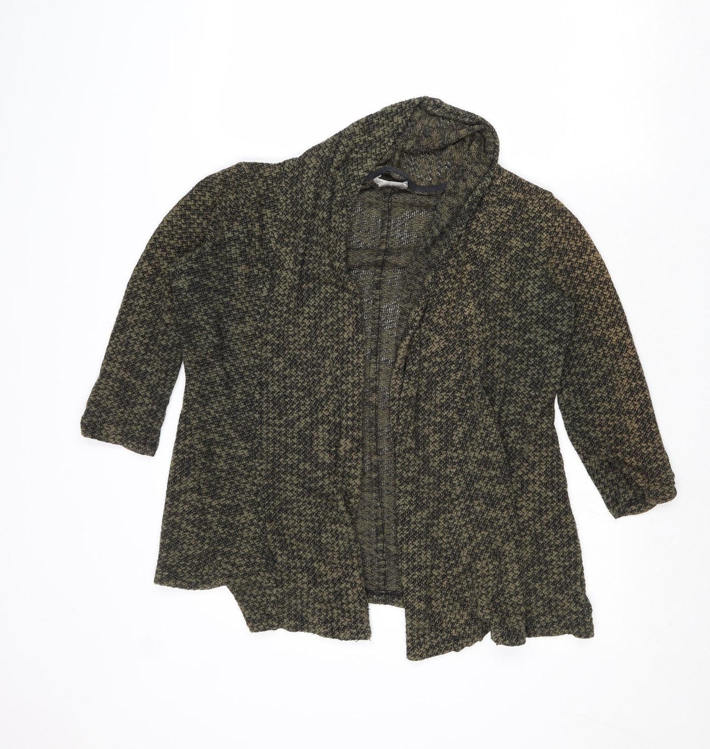 Marks and Spencer Womens Green V-Neck Cotton Cardigan Jumper Size 14