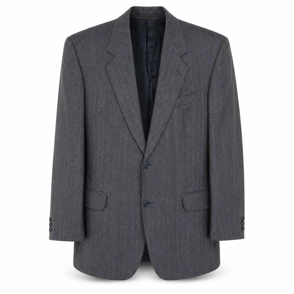 James Barry Mens Blue Striped Wool Jacket Suit Jacket Size 42 Regular
