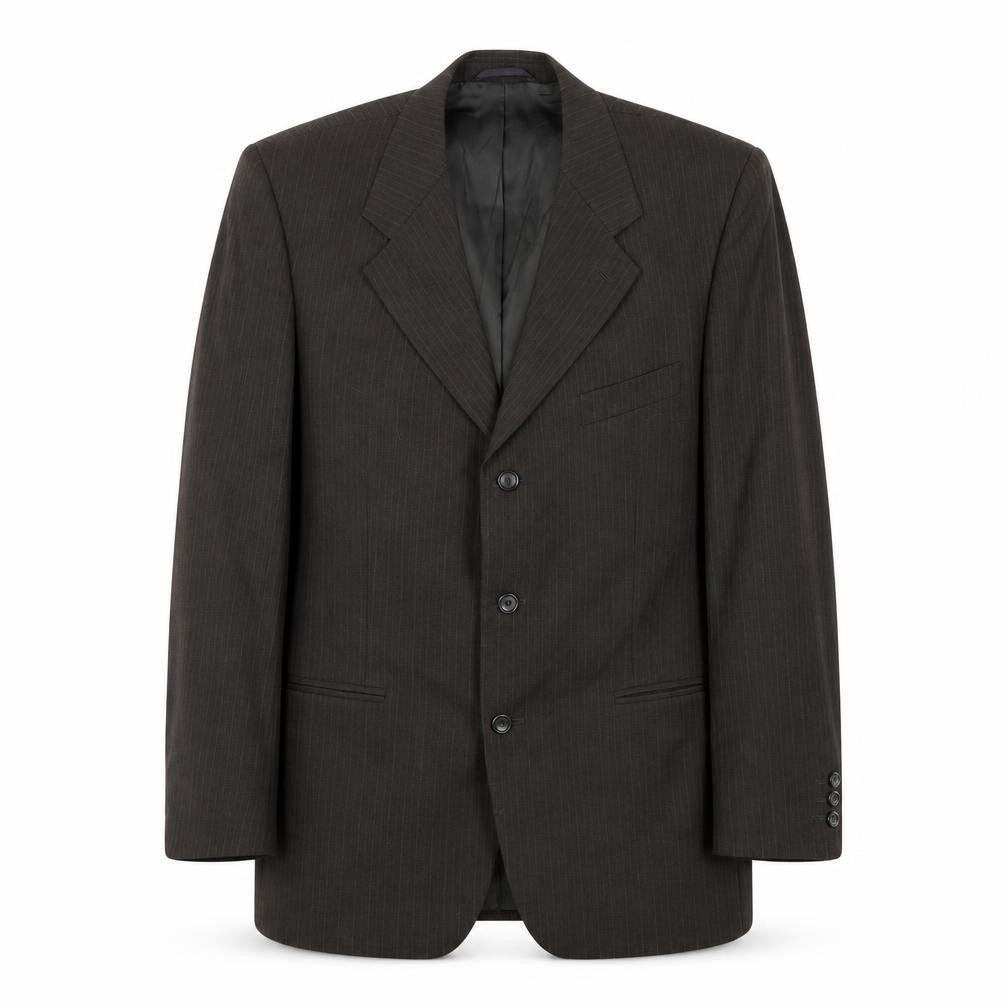 Debenhams Mens Brown Striped Wool Jacket Suit Jacket Size 42 Regular