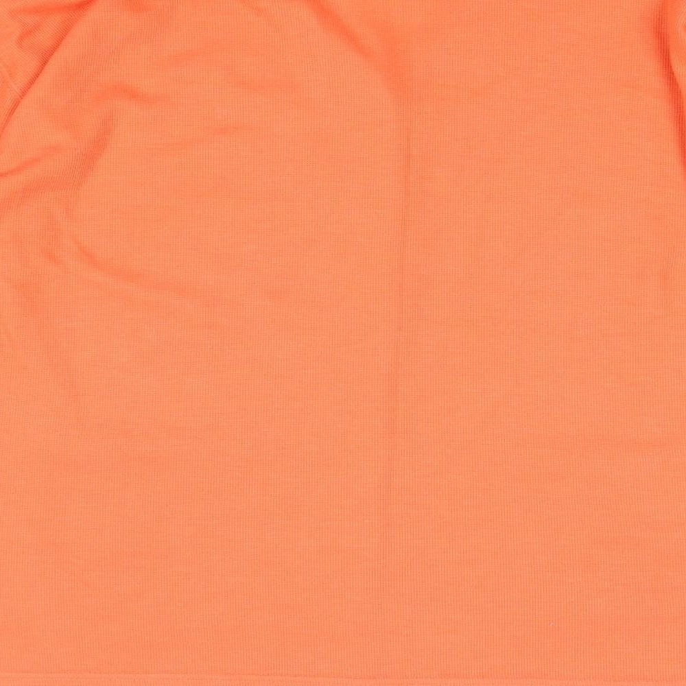 Fay Lousie Womens Orange V-Neck Acetate Cardigan Jumper One Size