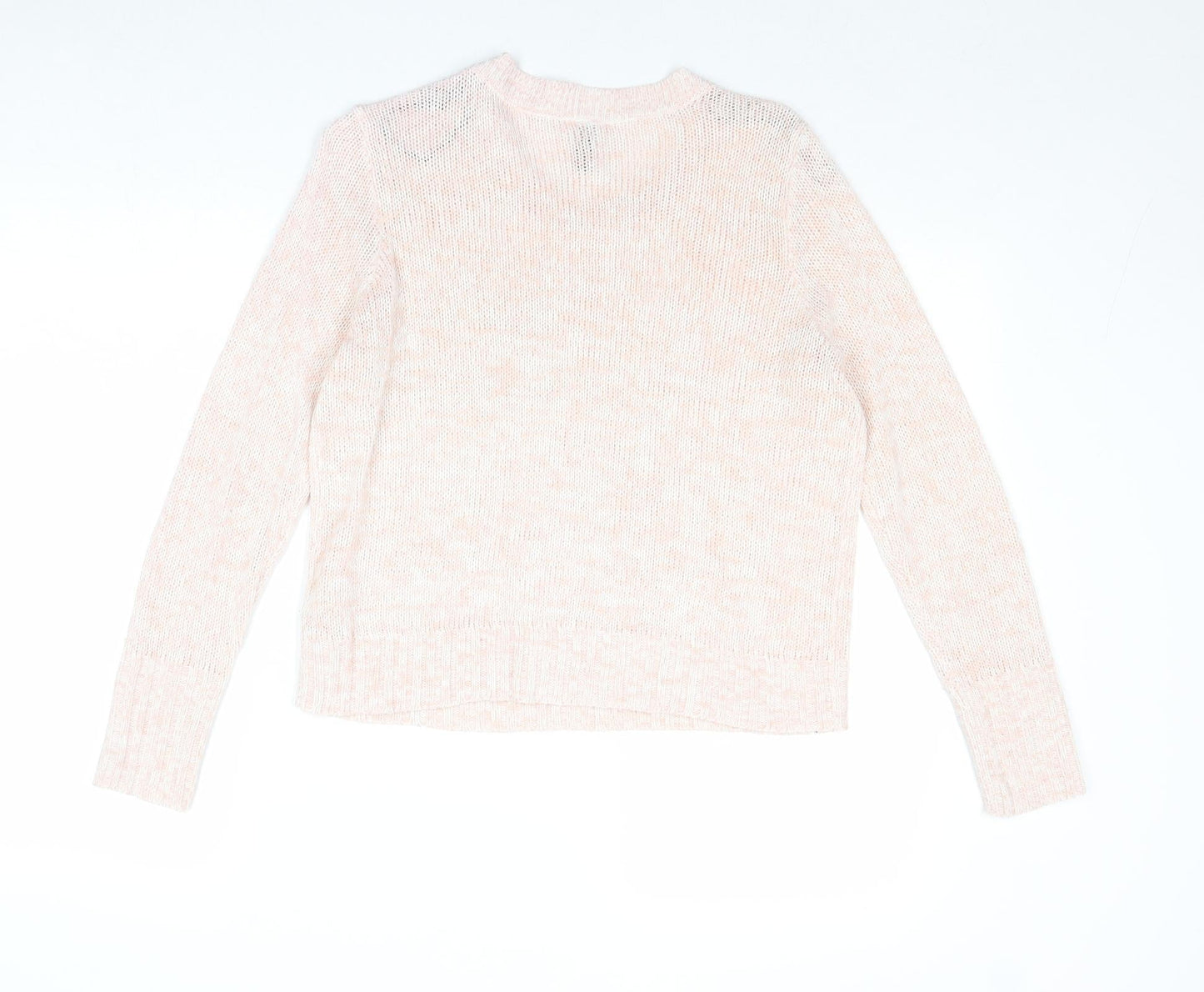 Divided by H&M Womens Pink Round Neck Acrylic Pullover Jumper Size S