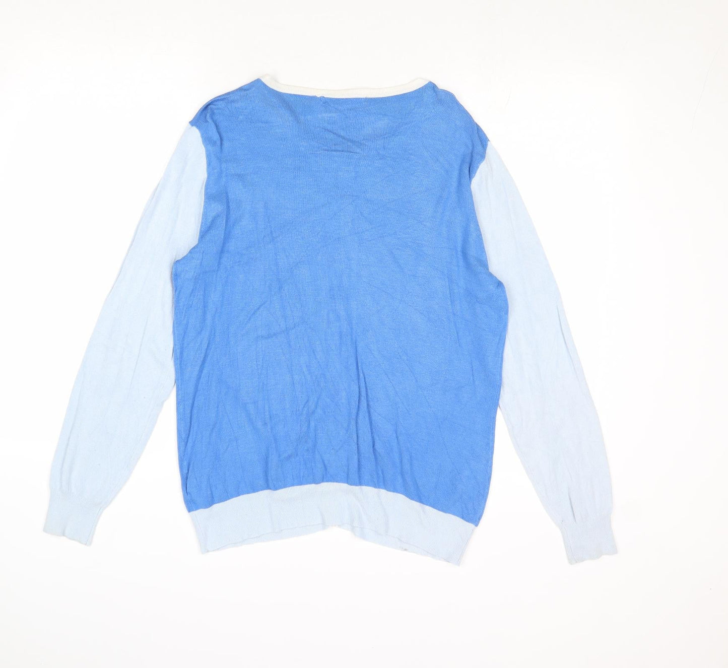 Savoir Womens Blue Round Neck Viscose Cardigan Jumper Size 14