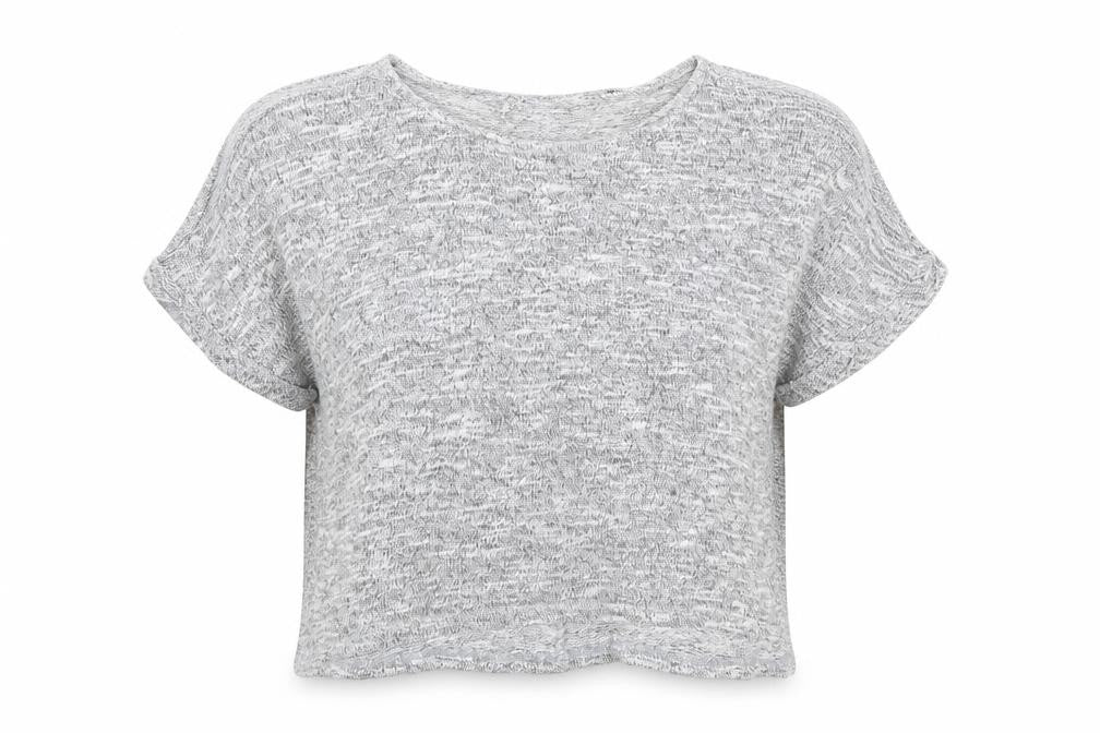 New Look Womens Grey Round Neck Viscose Pullover Jumper Size 8 - Cold Shoulder