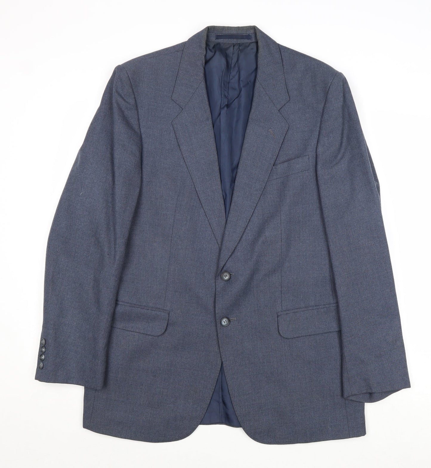 St Michael Mens Blue Wool Jacket Suit Jacket Size 40 Regular