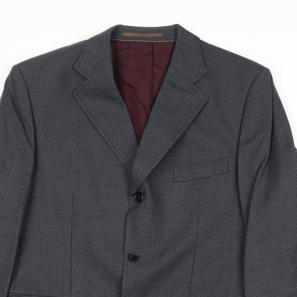 Hornes Mens Grey Wool Jacket Suit Jacket Size 40 Regular