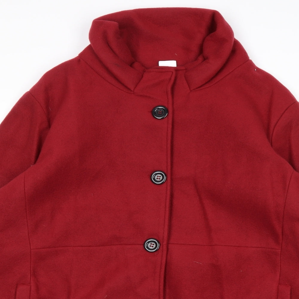 Gabriella Vicenza Womens Red Jacket Size 16 Button