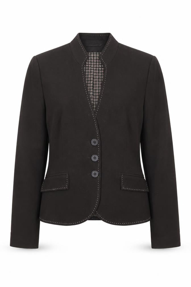 NEXT Womens Black Polyester Jacket Blazer Size 10