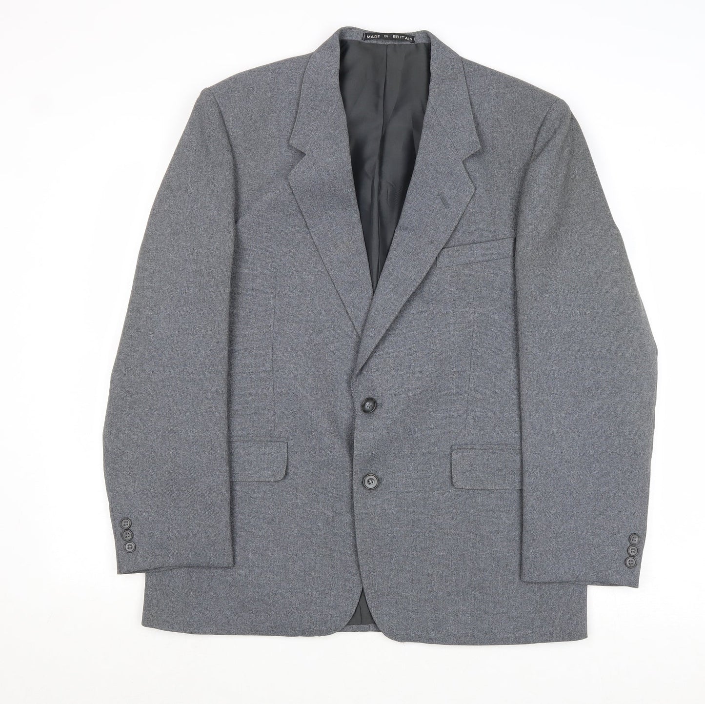 Dunn & Co Mens Grey Polyester Jacket Suit Jacket Size 40 Regular