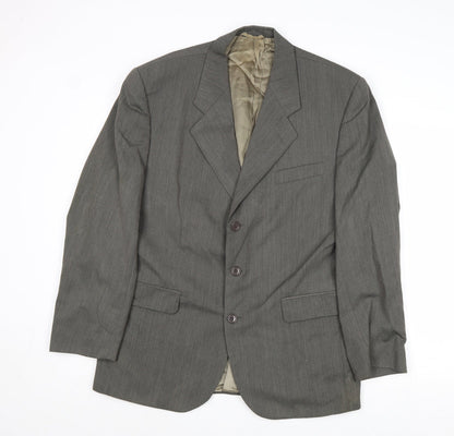 Hugo James Mens Grey Wool Jacket Suit Jacket Size 40 Regular