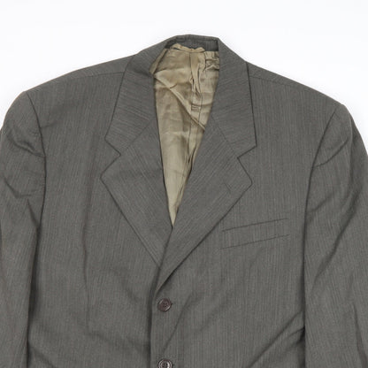 Hugo James Mens Grey Wool Jacket Suit Jacket Size 40 Regular